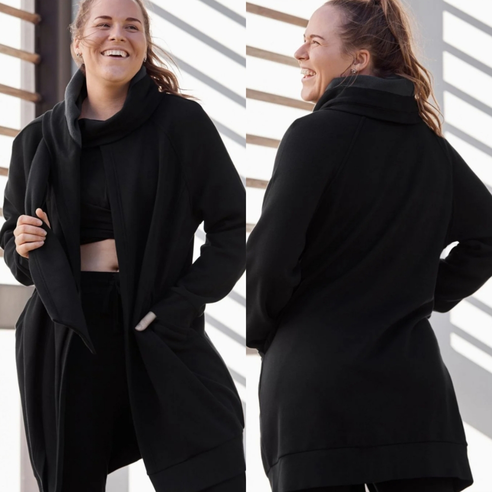 💙Fabletics Geri Long Wrap Scarf Cardigan☆